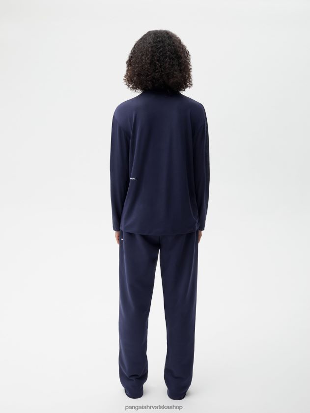 odjeća Pangaia c - majica dugih rukava od čistog vlakna mornarsko plava žene 4VDHN0197