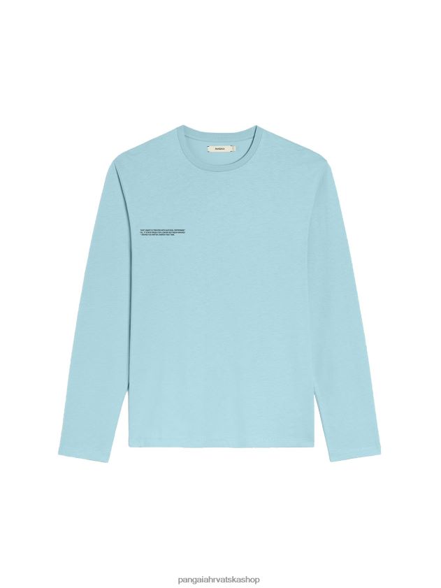 odjeća Pangaia jezgra majice dugih rukava od pprmint organskog pamuka nebesko plavo žene 4VDHN0213
