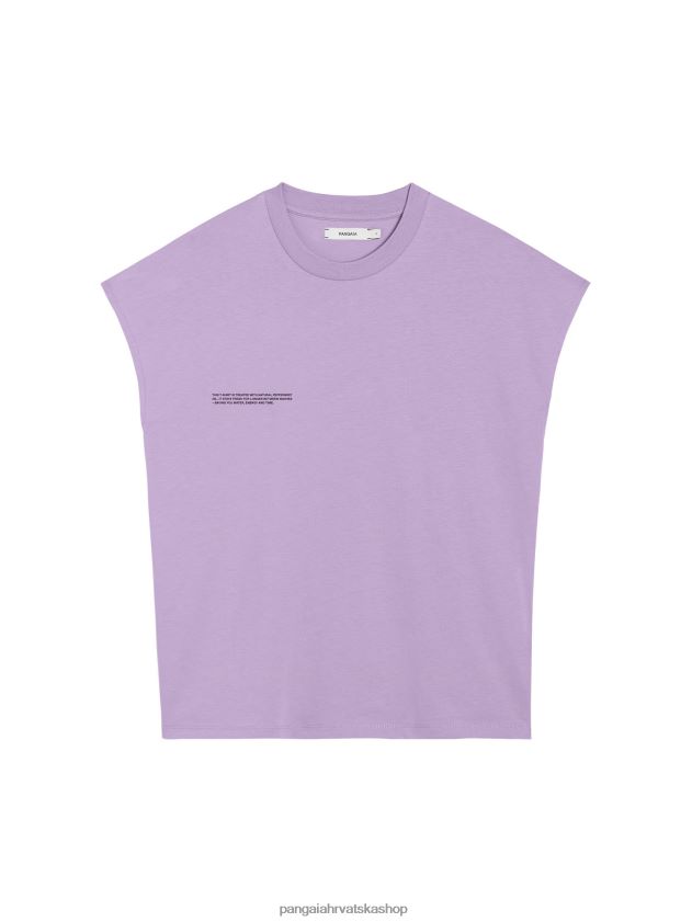 odjeća Pangaia jezgra majice kratkih rukava s kratkim ramenima od pprmint organskog pamuka orhideja ljubičasta žene 4VDHN0159