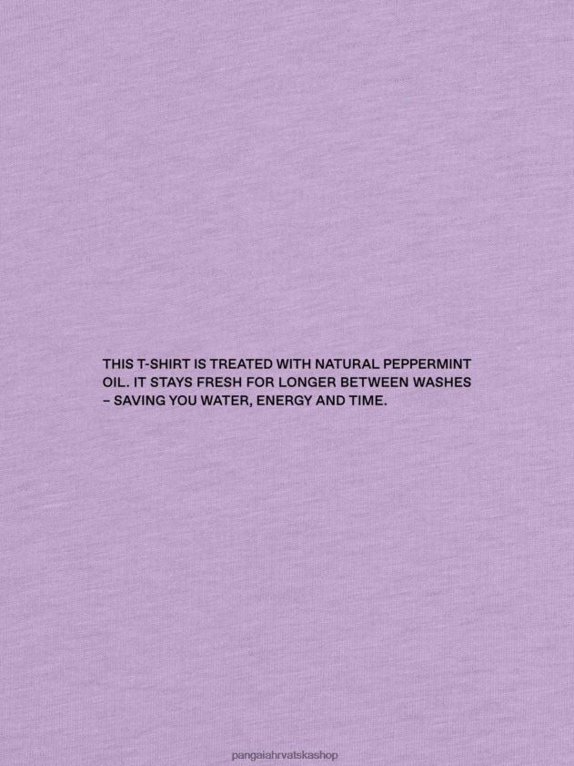 odjeća Pangaia jezgra majice kratkih rukava s kratkim ramenima od pprmint organskog pamuka orhideja ljubičasta žene 4VDHN0159