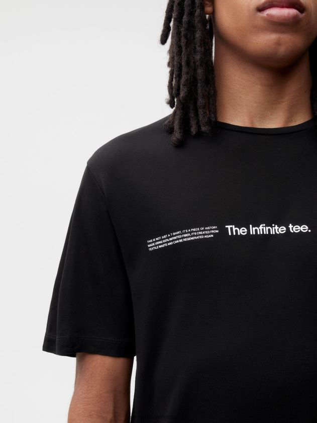 odjeća Pangaia laboratorijska majica od beskonačnih vlakana crno žene 4VDHN0144