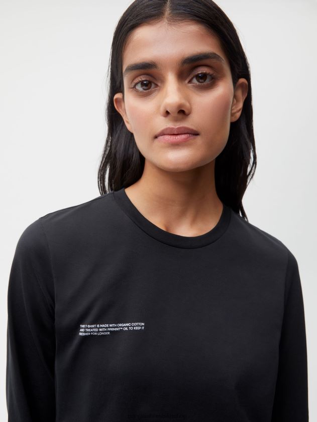 odjeća Pangaia lagana majica od organskog pamuka crno žene 4VDHN0126