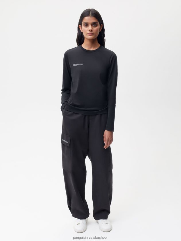 odjeća Pangaia lagana majica od organskog pamuka crno žene 4VDHN0126