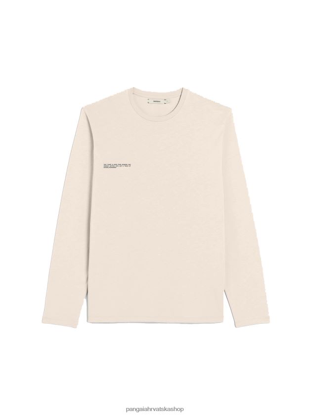 odjeća Pangaia majica dugih rukava od organskog pamuka s c-vlaknom pijesak žene 4VDHN0187