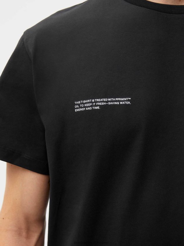 odjeća Pangaia majica kratkih rukava od organskog pamuka s jezgrom od c-vlakana crno žene 4VDHN0137