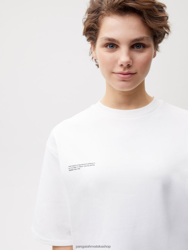 odjeća Pangaia majica opuštenog kroja prljavo bijela žene 4VDHN0193