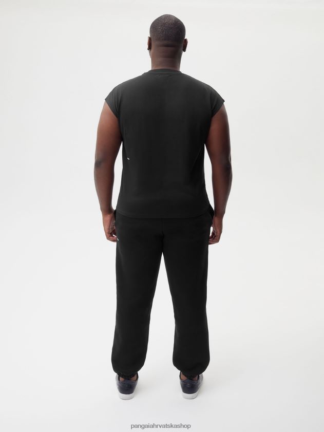 odjeća Pangaia majica skraćenih ramena od organskog pamuka s jezgrom od c-vlakana crno žene 4VDHN0161