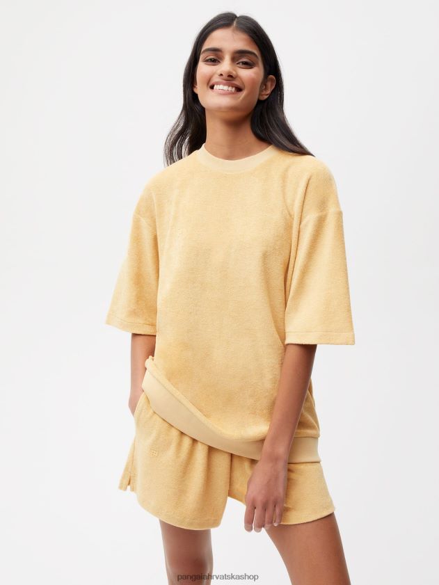 odjeća Pangaia majica za brisanje ručnika tamni pijesak žene 4VDHN0215