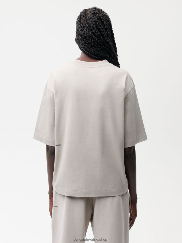 odjeća Pangaia opuštena majica kratkih rukava od organskog pamuka s c-vlaknom kamen žene 4VDHN0131