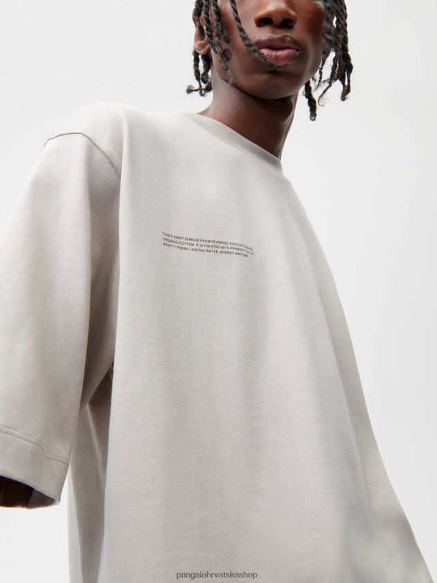 odjeća Pangaia opuštena majica kratkih rukava od organskog pamuka s c-vlaknom kamen žene 4VDHN0131