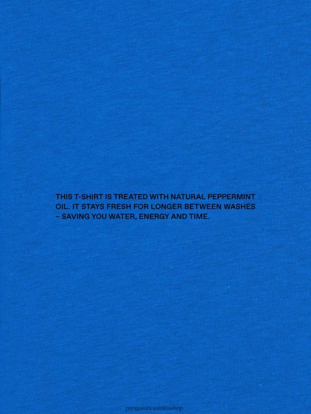 odjeća Pangaia pprmint jezgra majice od organskog pamuka kobalt plava žene 4VDHN0182