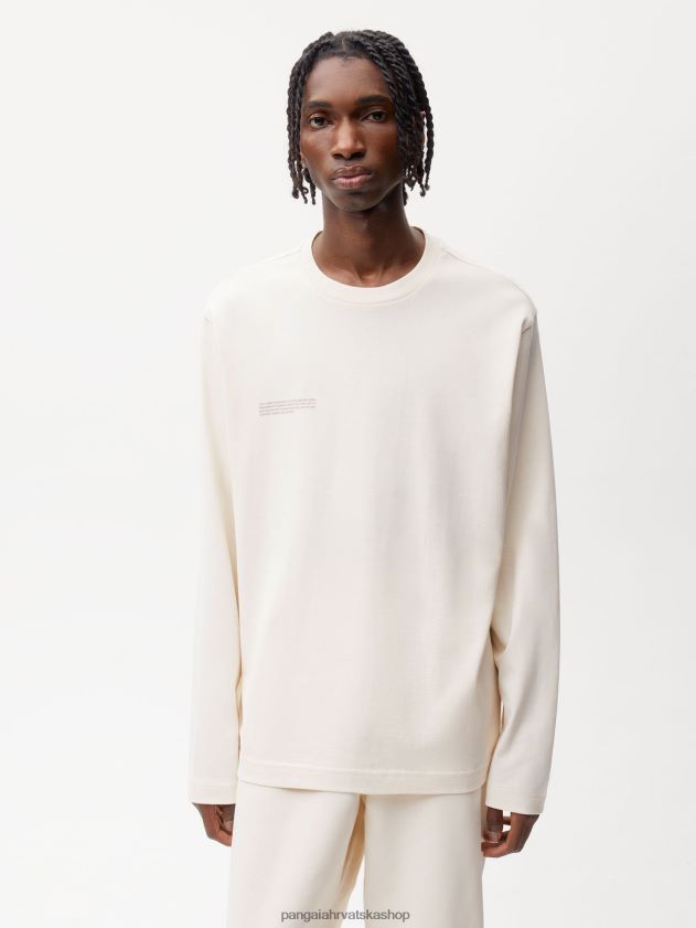 odjeća Pangaia u pretvorbenoj pamučnoj majici dugih rukava pamuk bijeli žene 4VDHN0130