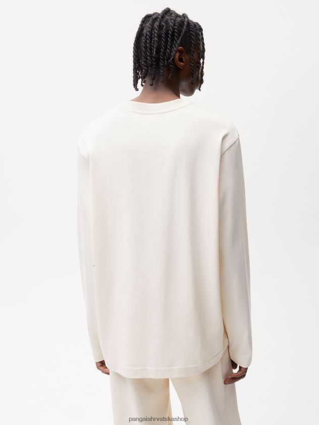 odjeća Pangaia u pretvorbenoj pamučnoj majici dugih rukava pamuk bijeli žene 4VDHN0130