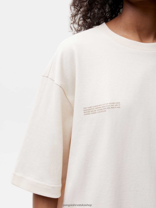 odjeća Pangaia u pretvorbenoj pamučnoj majici kratkih rukava pamuk bijeli žene 4VDHN0176