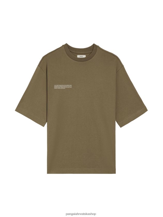 odjeća Pangaia u pretvorbenoj pamučnoj majici kratkih rukava ugljen smeđa žene 4VDHN0212