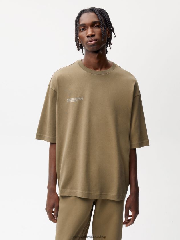 odjeća Pangaia u pretvorbenoj pamučnoj majici kratkih rukava ugljen smeđa žene 4VDHN0212