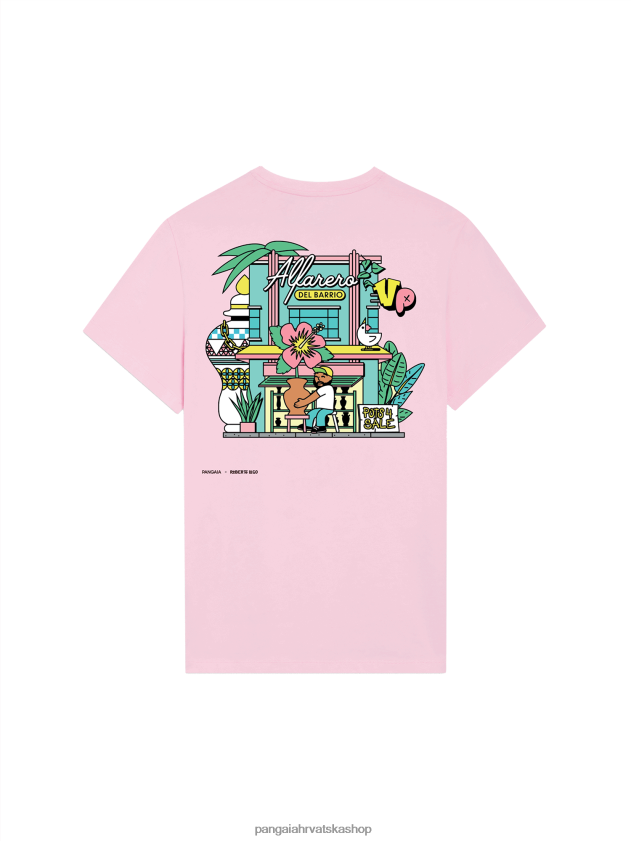 odjeća Pangaia x roberto lugo majica gljiva ružičasta žene 4VDHN0139