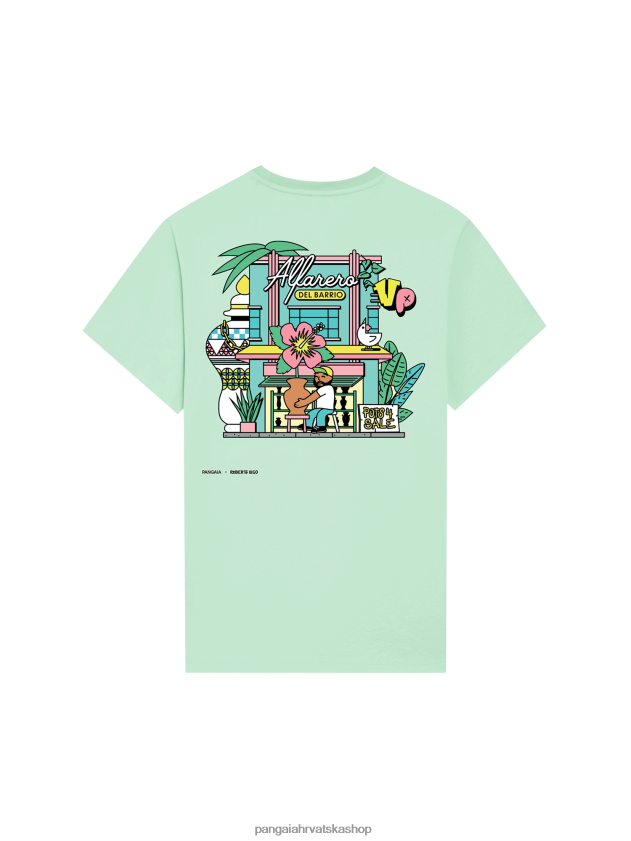 odjeća Pangaia x roberto lugo majica laguna plava žene 4VDHN0219