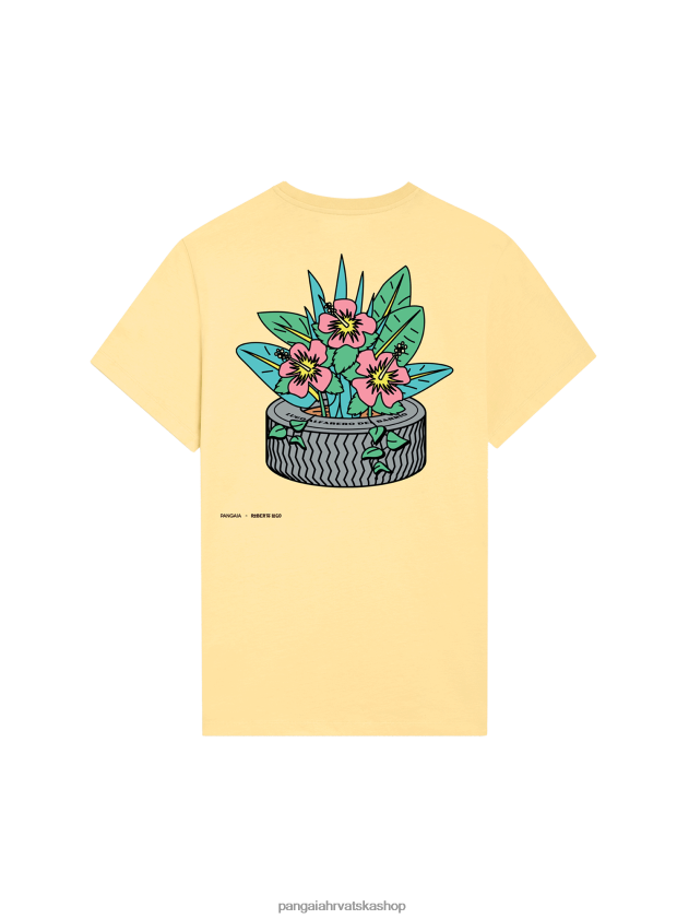 odjeća Pangaia x roberto lugo majica ljutić žuti žene 4VDHN0208