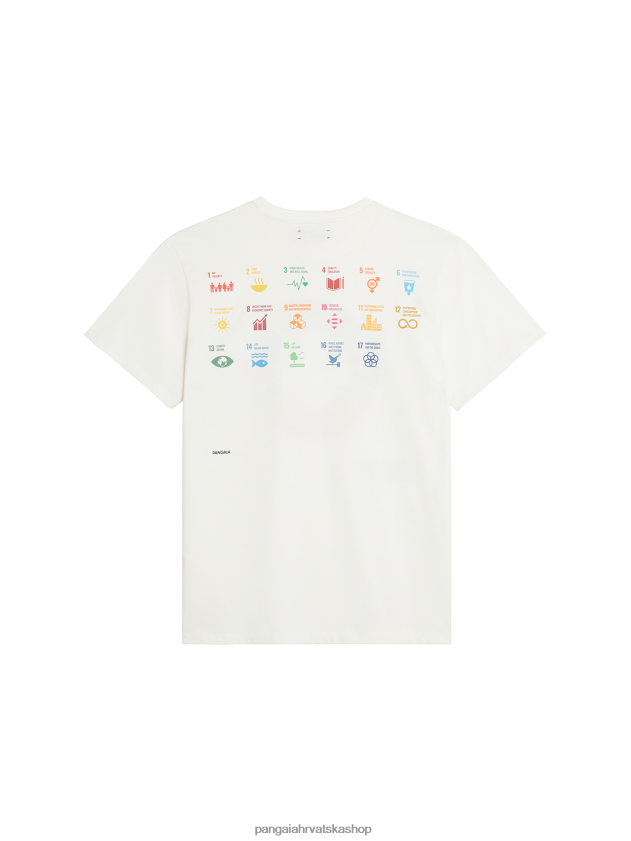 odjeća Pangaia x sdgs majica kratkih rukava od organskog pamuka prljavo bijela žene 4VDHN0156