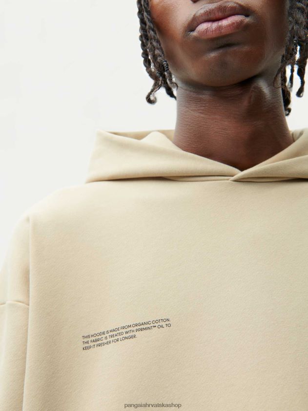 odjeća Pangaia 365 hoodie - boja lješnjaka amp maitake bež žene 4VDHN024