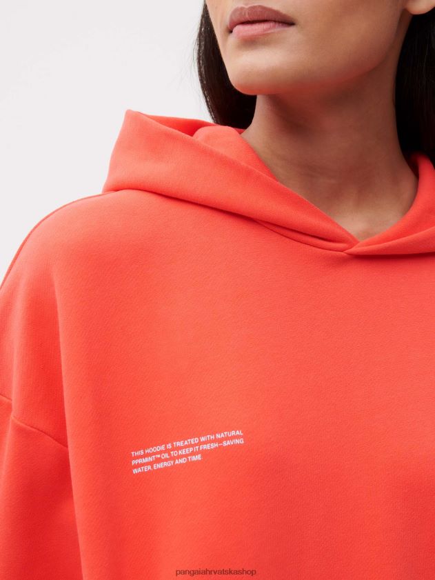 odjeća Pangaia 365 majica s kapuljačom dragon fruit crvena žene 4VDHN040