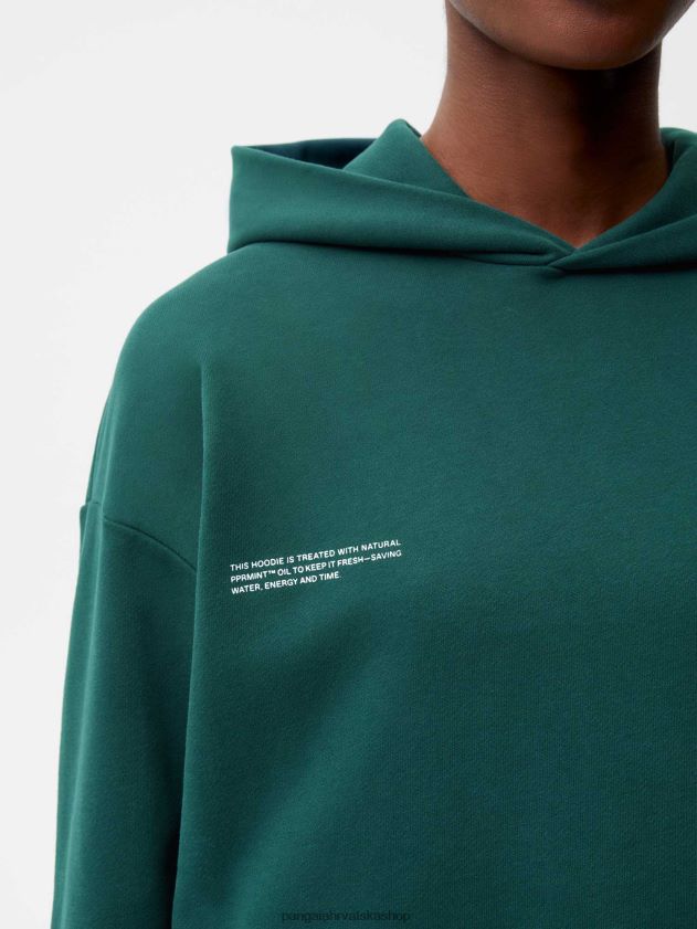 odjeća Pangaia 365 majica s kapuljačom lišće zeleno žene 4VDHN010