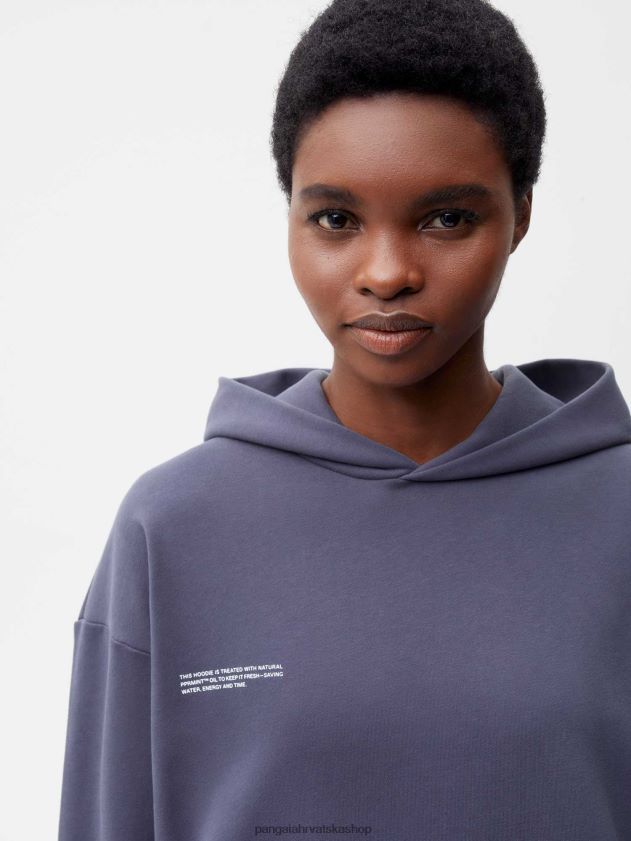 odjeća Pangaia 365 majica s kapuljačom plavi škriljevac žene 4VDHN070