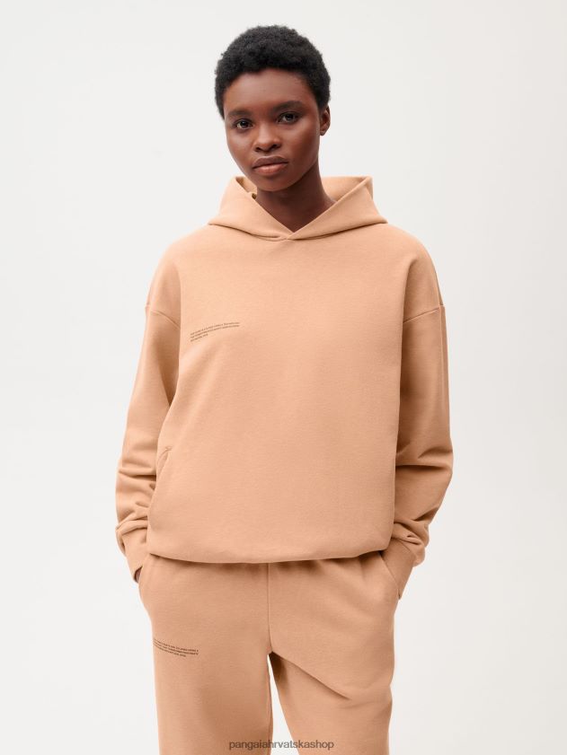 odjeća Pangaia hoodie boje za hranu rooibos crveni žene 4VDHN029