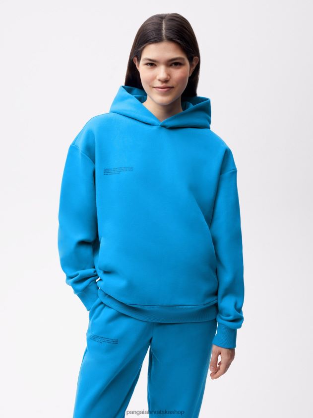 odjeća Pangaia hoodie s potpisom cerulean blue žene 4VDHN036