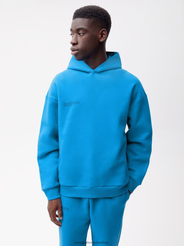 odjeća Pangaia hoodie s potpisom cerulean blue žene 4VDHN036