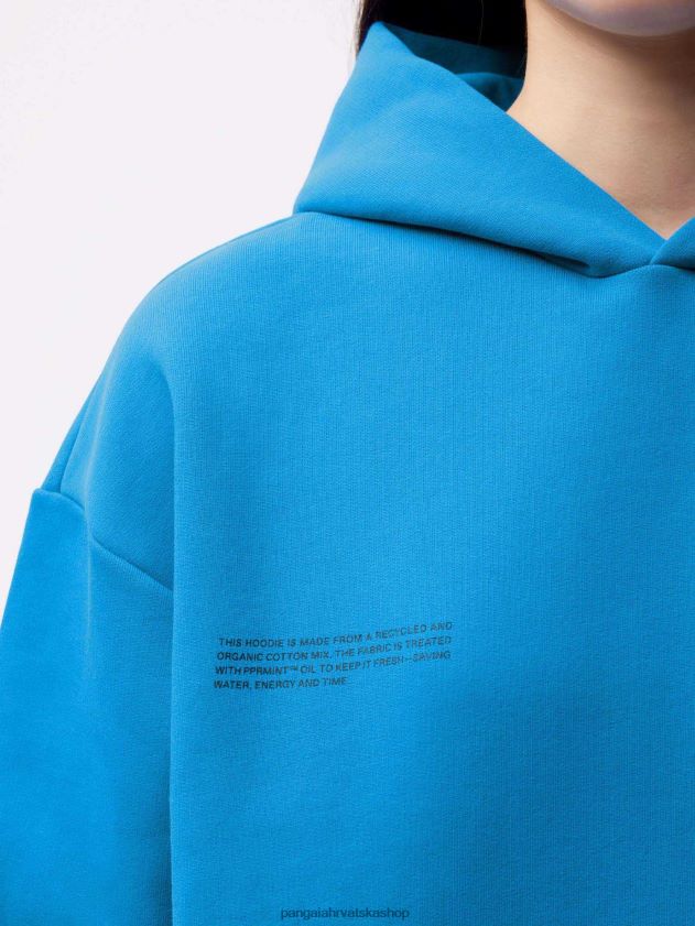 odjeća Pangaia hoodie s potpisom cerulean blue žene 4VDHN036