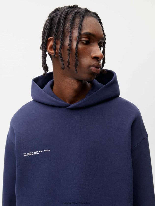 odjeća Pangaia hoodie s potpisom mornarsko plava žene 4VDHN08