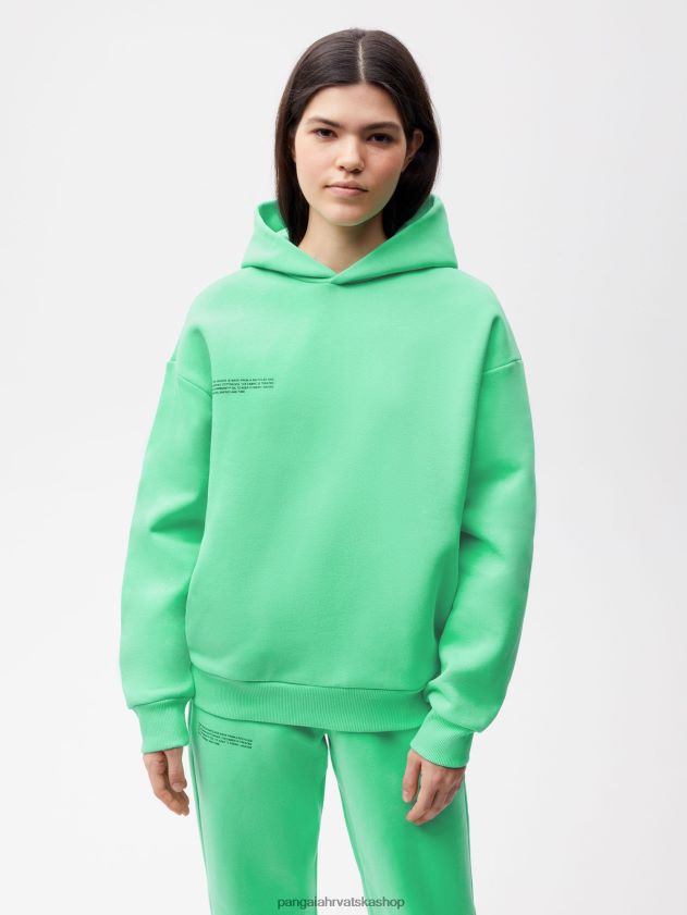 odjeća Pangaia hoodie s potpisom zelena metvica žene 4VDHN037