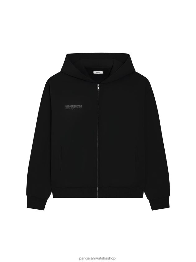 odjeća Pangaia široka majica s patentnim zatvaračem crno žene 4VDHN059