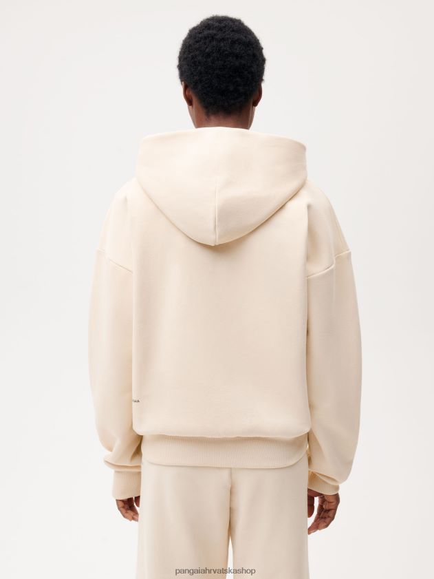 odjeća Pangaia široka majica s patentnim zatvaračem pijesak žene 4VDHN048