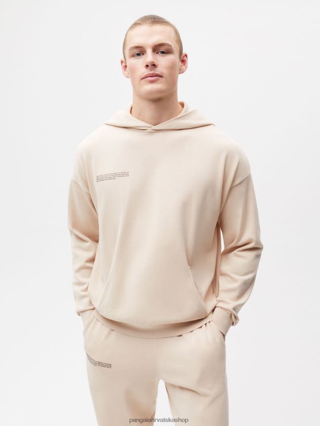 odjeća Pangaia majica s kapuljačom od organskog pamuka pijesak žene 4VDHN026