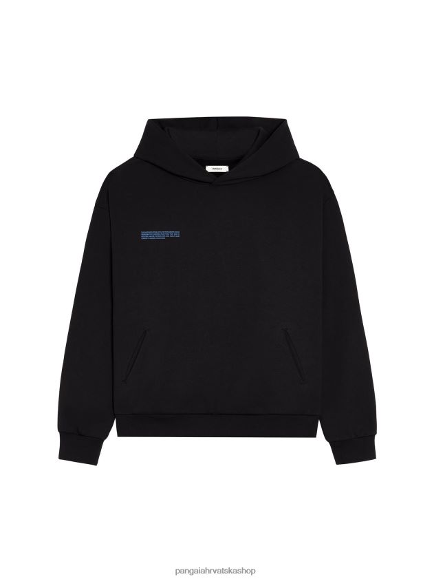 odjeća Pangaia u pretvorbenoj pamučnoj majici s kapuljačom crno žene 4VDHN052