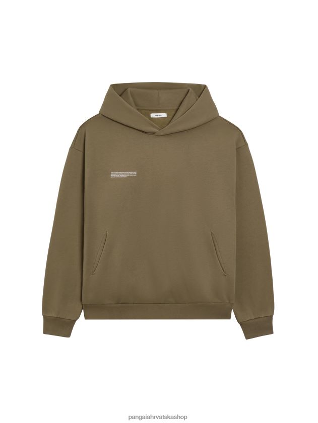 odjeća Pangaia u pretvorbenoj pamučnoj majici s kapuljačom ugljen smeđa žene 4VDHN049