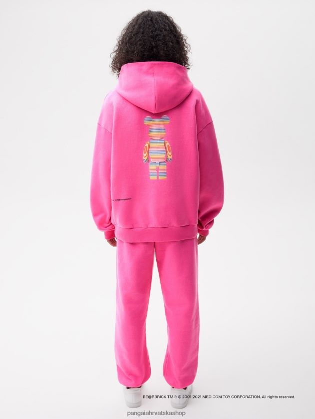 odjeća Pangaia x Haroshi be@rbrick majica s kapuljačom od recikliranog pamuka flamingo ružičasta žene 4VDHN072