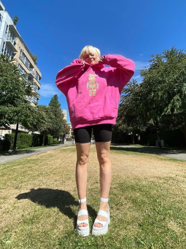 odjeća Pangaia x Haroshi be@rbrick majica s kapuljačom od recikliranog pamuka flamingo ružičasta žene 4VDHN072