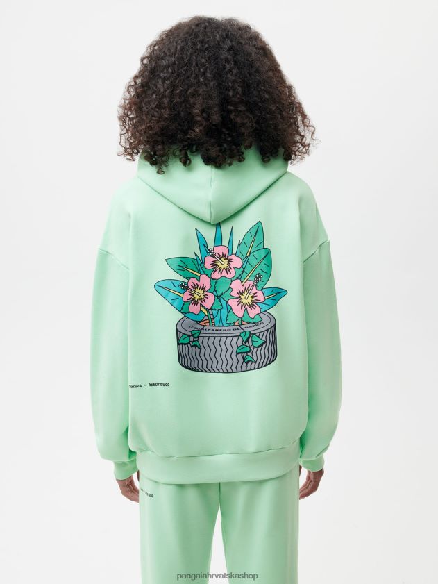 odjeća Pangaia x roberto lugo 365 majica s kapuljačom laguna plava žene 4VDHN061