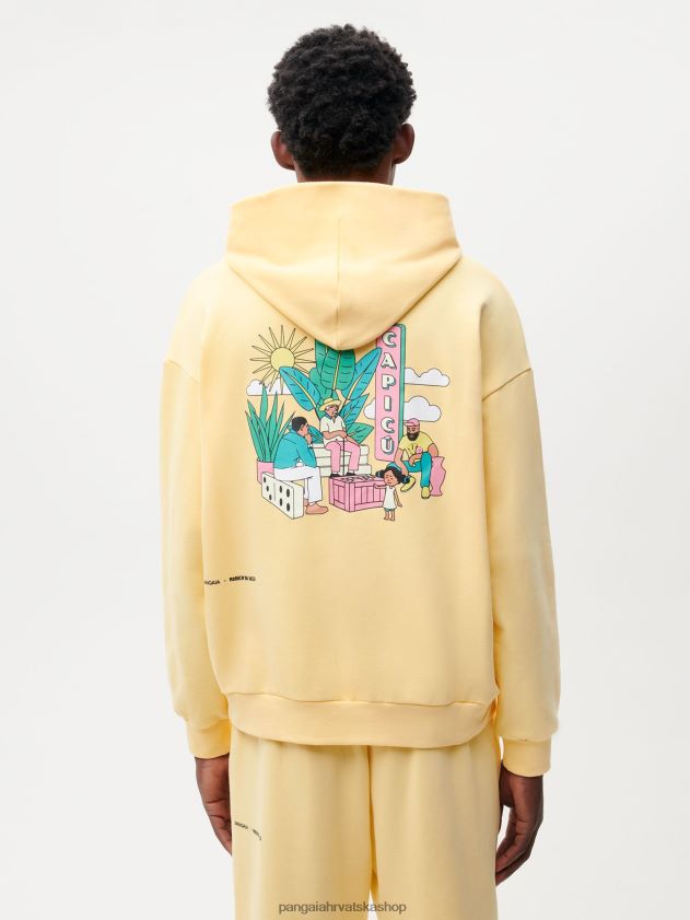 odjeća Pangaia x roberto lugo 365 majica s kapuljačom ljutić žuti žene 4VDHN064