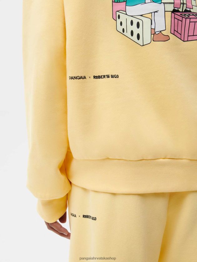 odjeća Pangaia x roberto lugo 365 majica s kapuljačom ljutić žuti žene 4VDHN064
