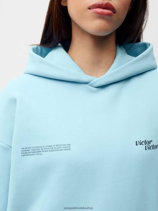 odjeća Pangaia x victor victor hoodie s potpisom nebesko plavo žene 4VDHN057