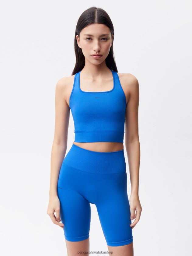 odjeća Pangaia motion rebrasta majica bez rukava kobalt plava žene 4VDHN0127