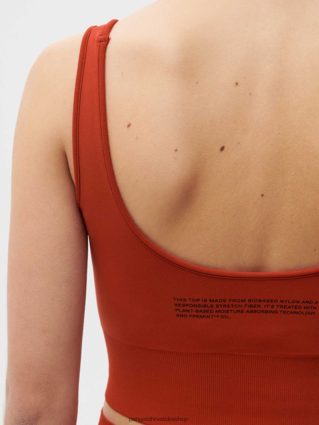 odjeća Pangaia motion x majica bez rukava jaspis crvena žene 4VDHN0423
