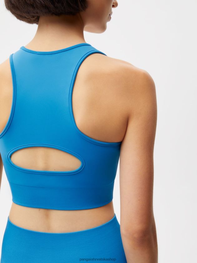 odjeća Pangaia pokretni sportski grudnjak cerulean blue žene 4VDHN0424