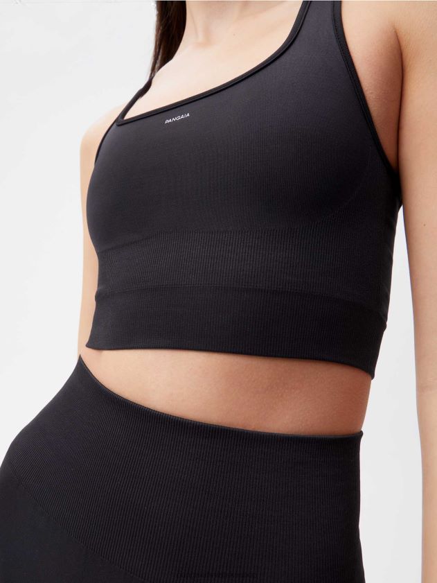 odjeća Pangaia pokretni sportski grudnjak crno žene 4VDHN0411