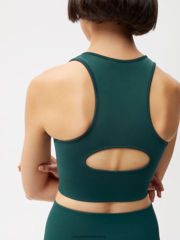 odjeća Pangaia pokretni sportski grudnjak lišće zeleno žene 4VDHN0413